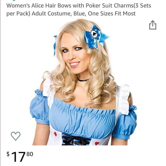 🎃 - ALICE IN Wonderland Blue Bows- 2 Bows Per Pack - Picture 6 of 9